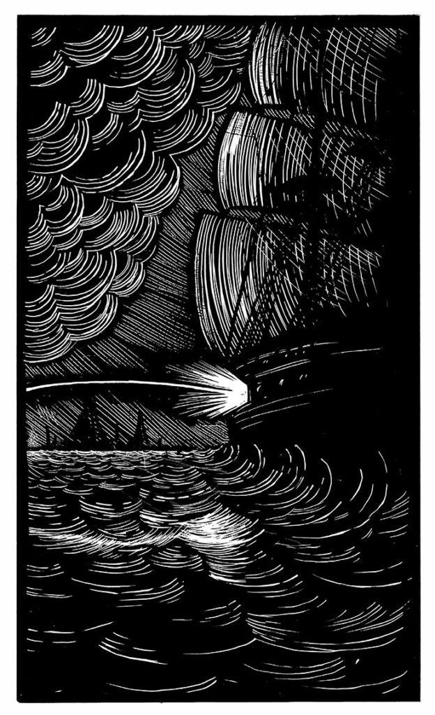 Hornblower illustration by Joe McLaren, The Folio Society 2018