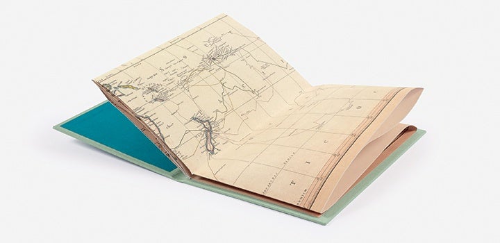 The fold-out map for The Journals of Captain Cook, The Folio Society