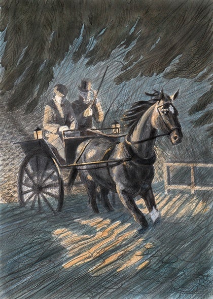 Illustration by Annette Hamley Jenkins, for The Folio Society edition of Black Beauty
