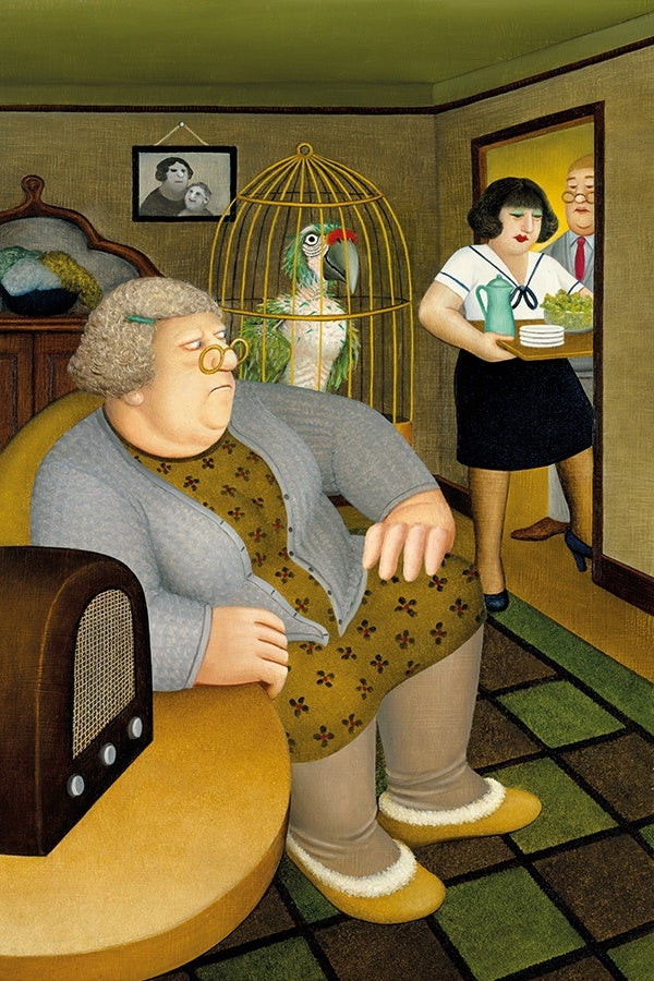 Illustration © Beryl Cook for The Loved One, The Folio Society