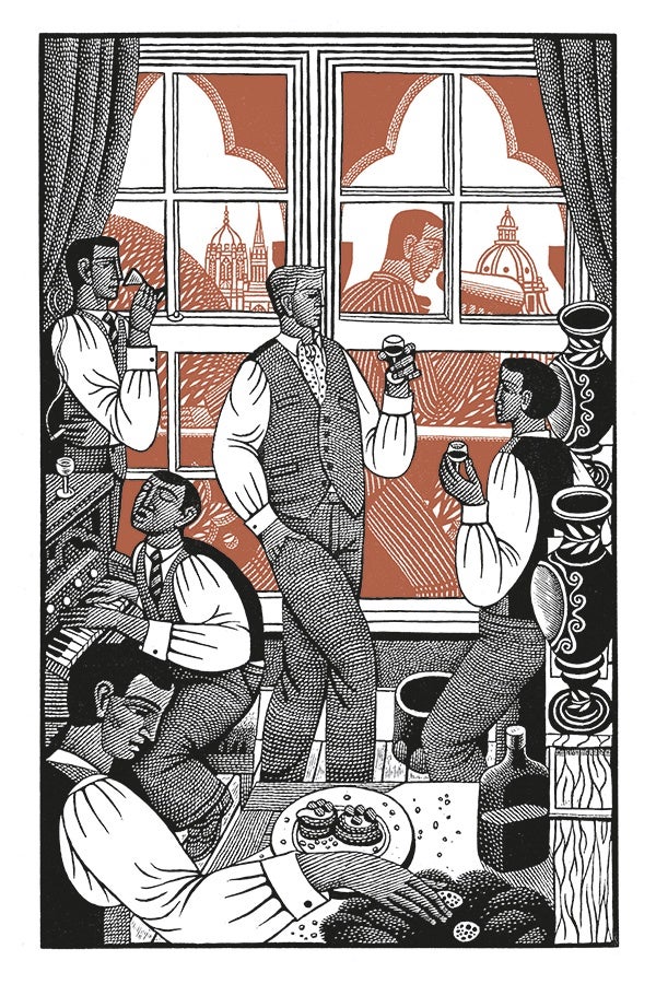 Illustration © Harry Brockway for Brideshead Revisited 2018, for The Folio Society