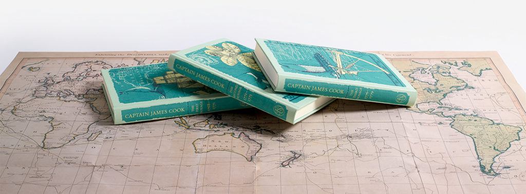 Fold out map for Captain Cook's Journals, The Folio Society 2018