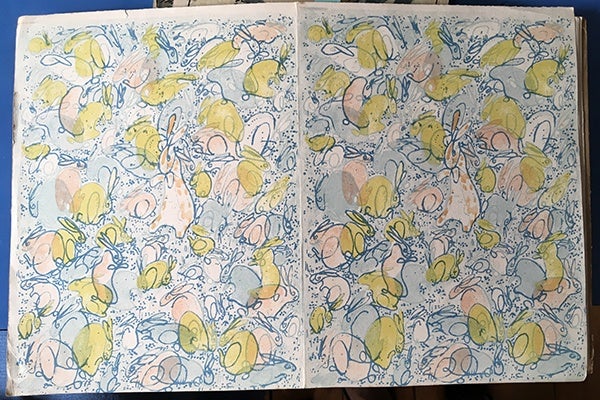 Original endpapers from The Velveteen Rabbit