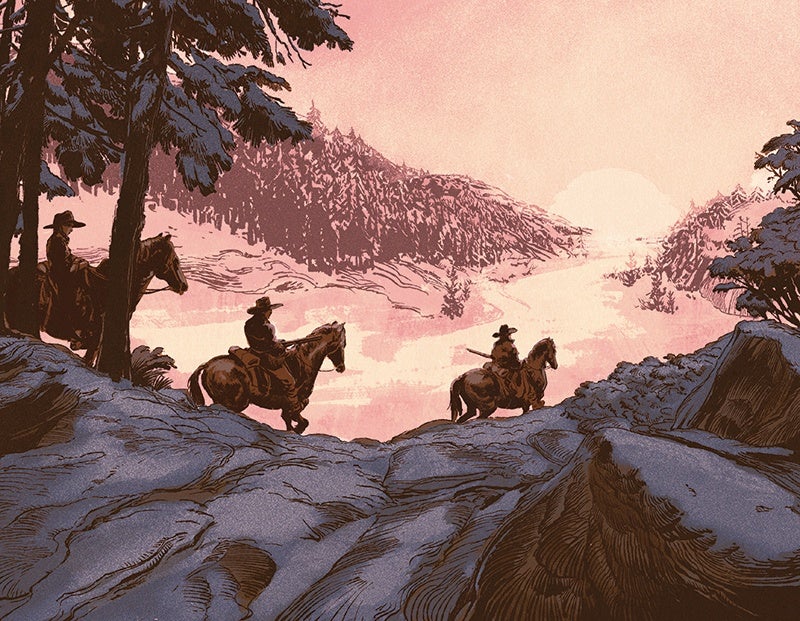 Illustration by Juan Estaban Rodríguez for True Grit, The Folio Society 2019
