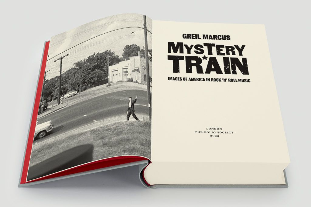 Elvis is pictured in the frontispiece photograph for Mystery Train, The Folio Society 2019