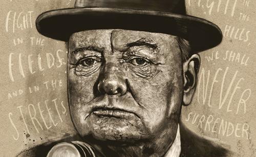 Artwork for the cover of Greatest War Speeches 1939-1945, The Folio Society 2020, by Peter Strain