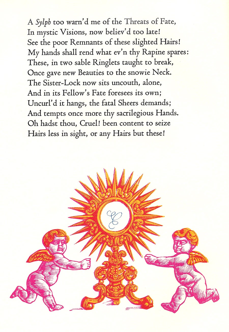 A tailpiece illustration for Alexander Pope poetry by Peter Forster